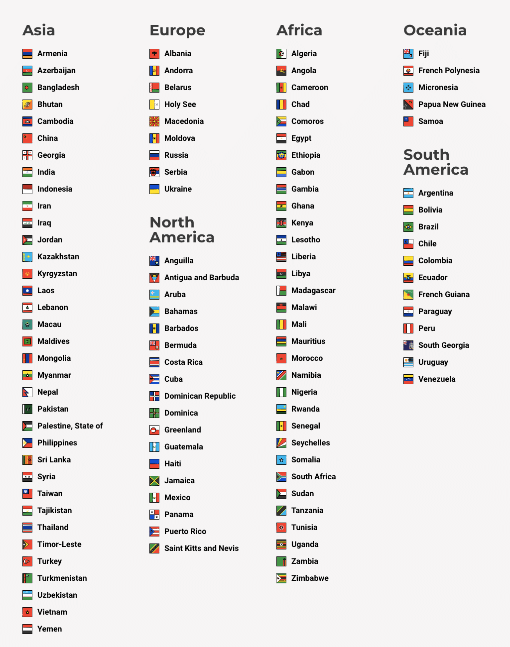 Dubai Visa Eligible Countries